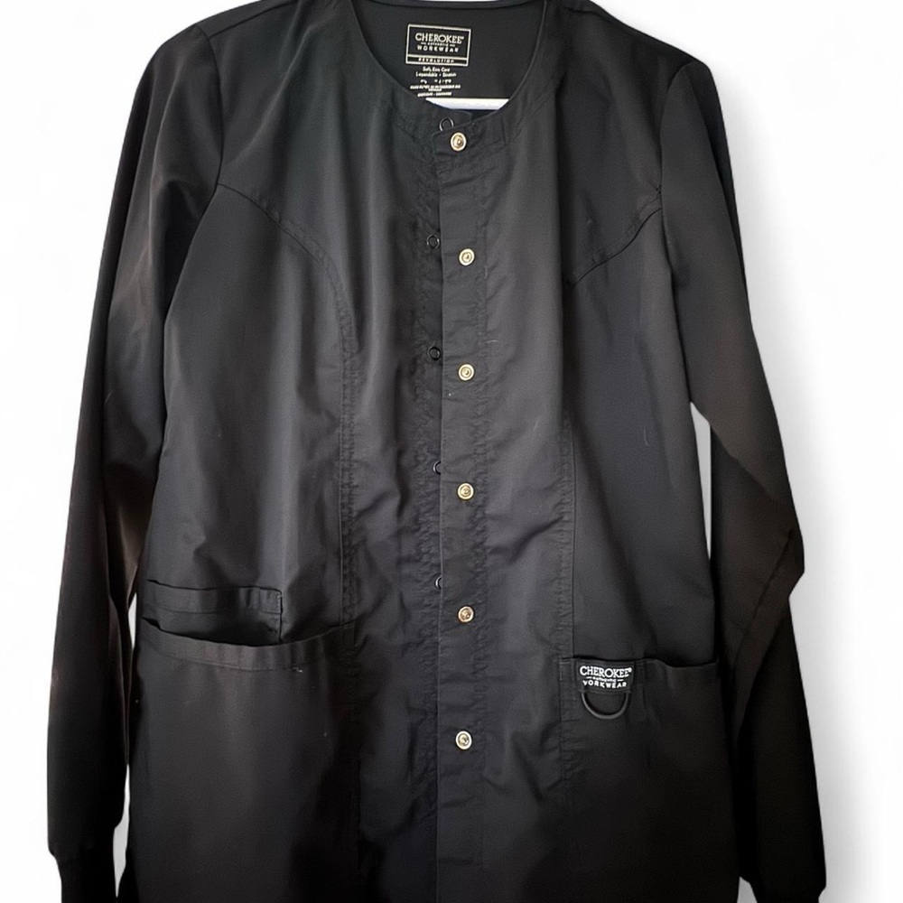 Cherokee Black Lightweight Scrub Jacket